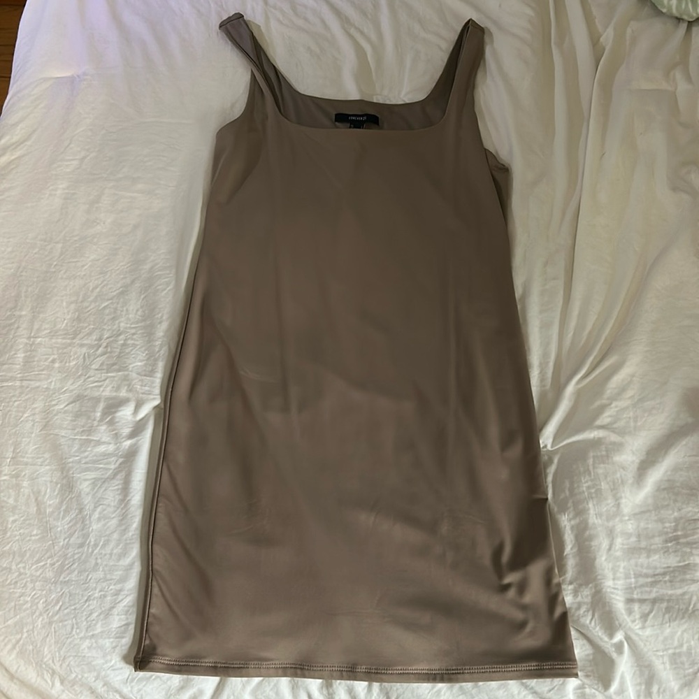 TAN MINI DRESS